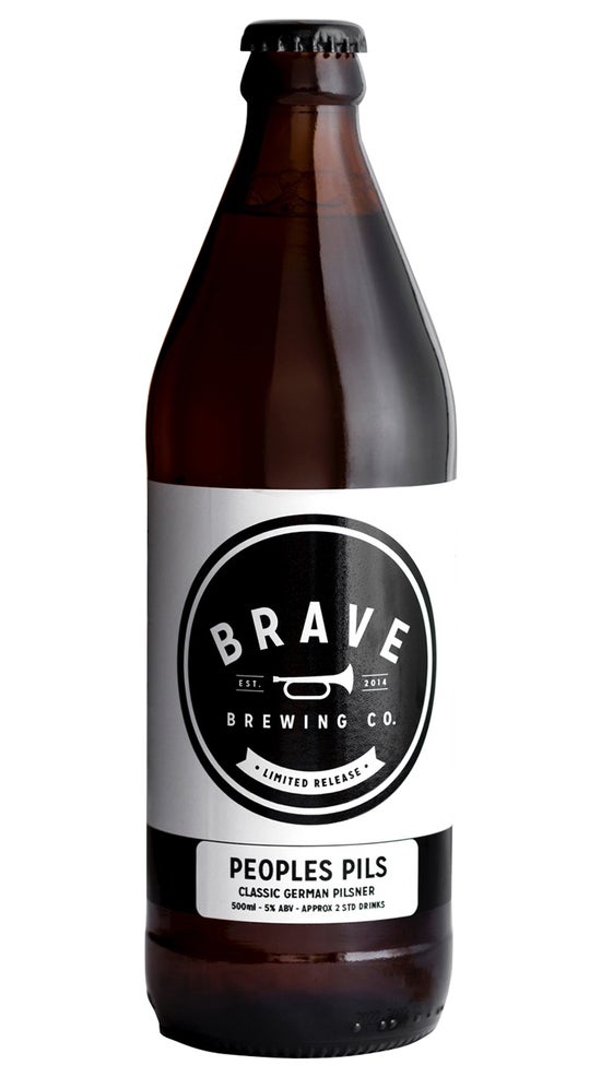 Brave Brewing Peoples Pils 500ml bottle