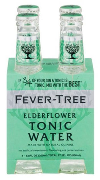  Fever-Tree Premium Elderflower Tonic Water 4pk