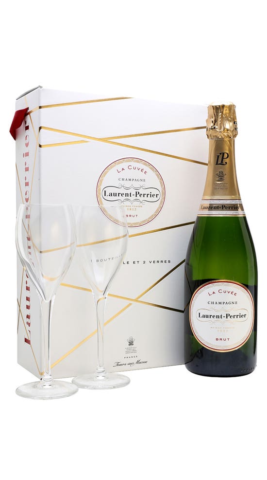 Laurent-Perrier La Cuvee Gift Pack with 2 Flutes