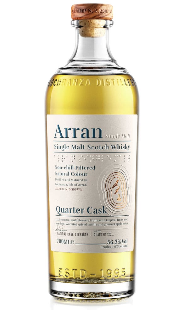 Arran Quarter Cask Whisky 700ml bottle