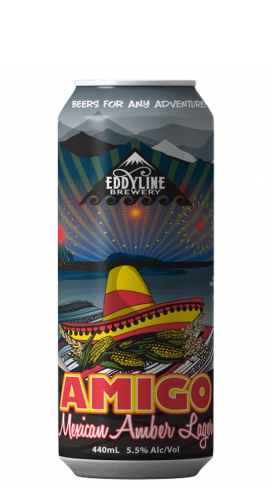 Eddyline Amigo Mexican Amber Lager 440ml can