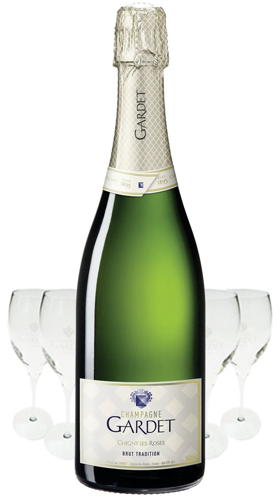 Champagne Gardet Brut Tradition 6 Pack + 6 Gardet Flutes