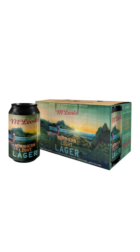 McLeod's Brewery Northern Light Lager 6 Pack 330ml can