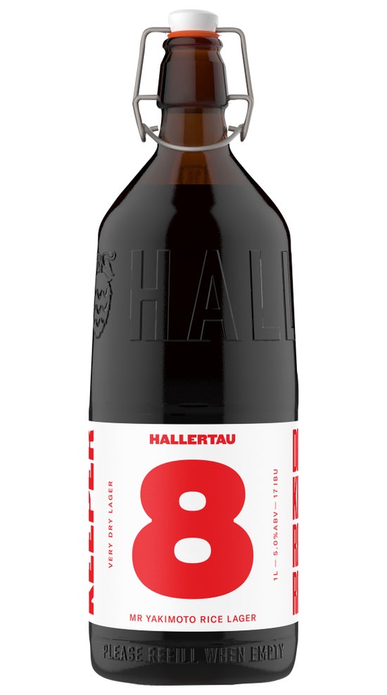 Hallertau The Keeper #8 Mr Yakimoto Rice Lager 1 Litre bottles