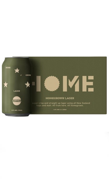  Sawmill Homegrown Lager 6 pack 330ml can