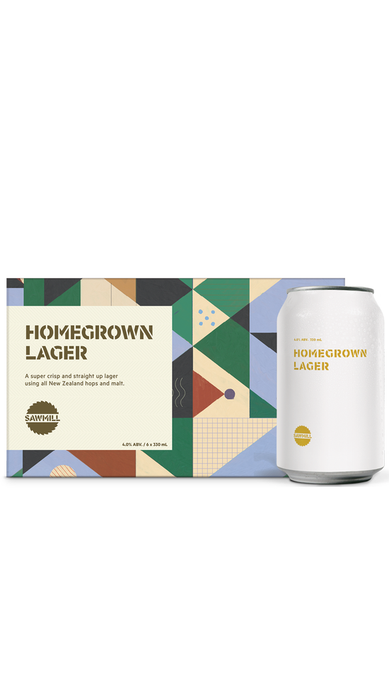 Sawmill Homegrown Lager 6 pack cans