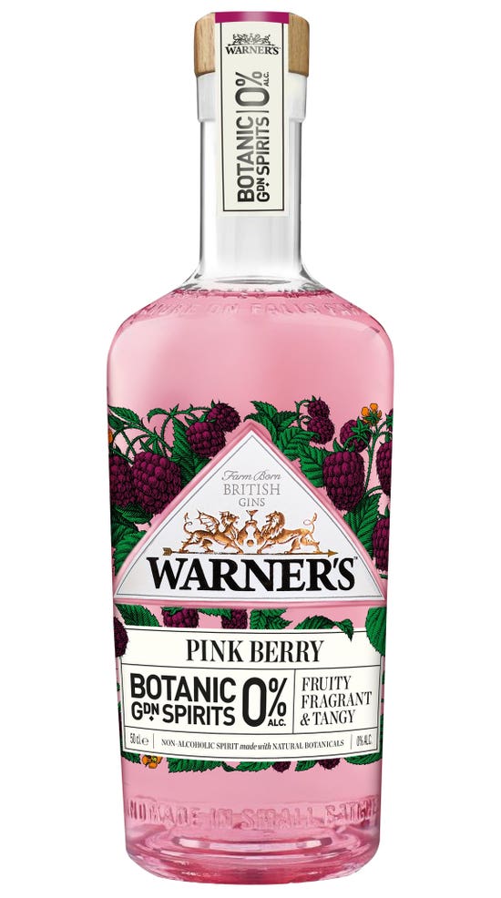 Warner's 0% Pink Berry Gin 500ml bottle