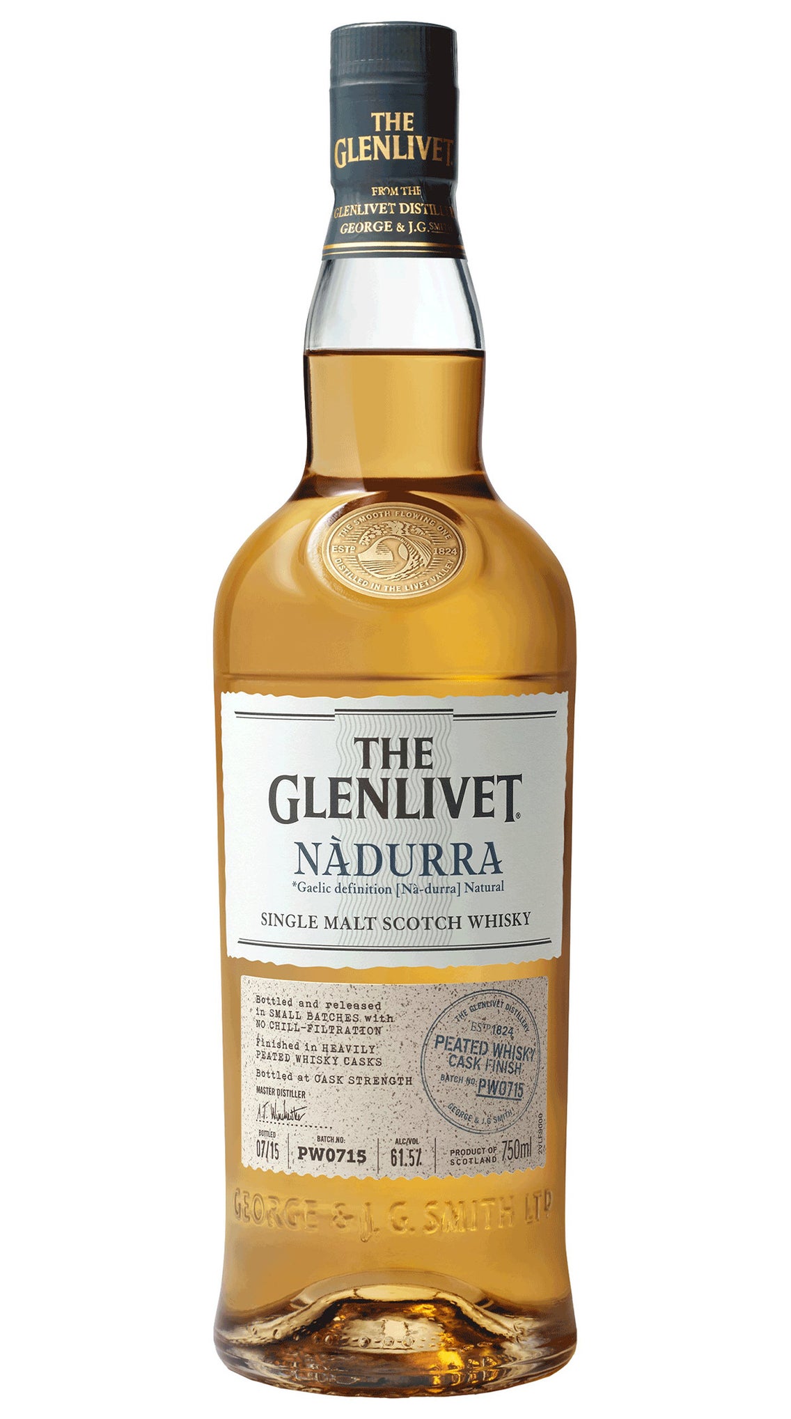 The Glenlivet Single Malt Whisky Nadurra Peated Cask Finish Fine Wine