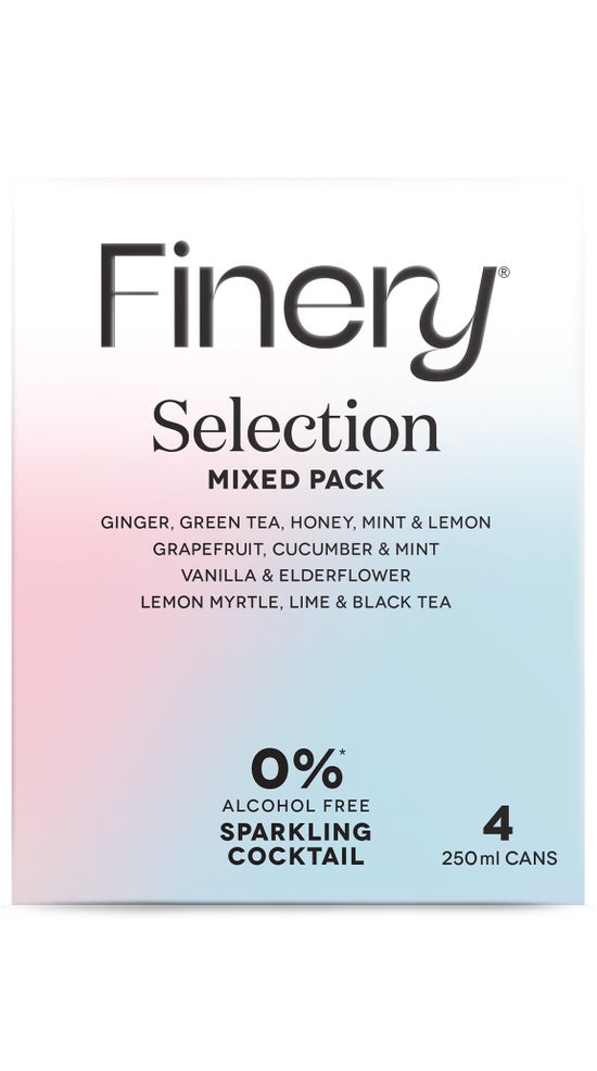 0% Finery Sparkling Cocktail - Mixed Pack 4 pack