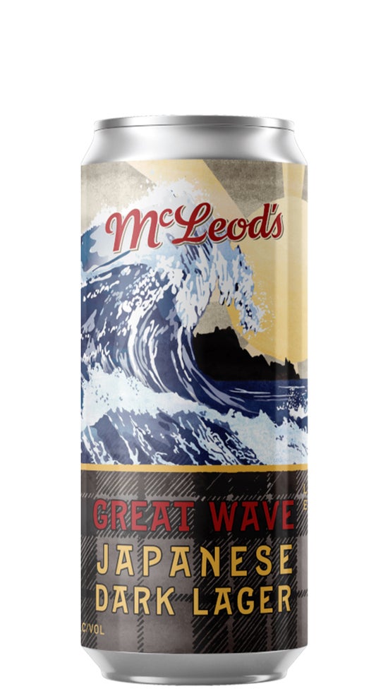 McLeod's Great Wave Japanese Dark Lager 440ml can