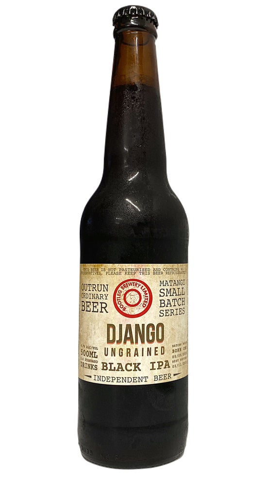Bootleg Brewery Django Ungrained Black IPA 500ml bottle