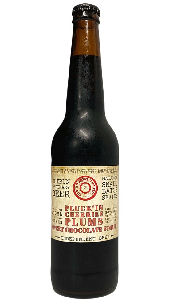 Bootleg Brewery Pluck'in Cherries Plums Sweet Chocolate Stout 500ml bottle