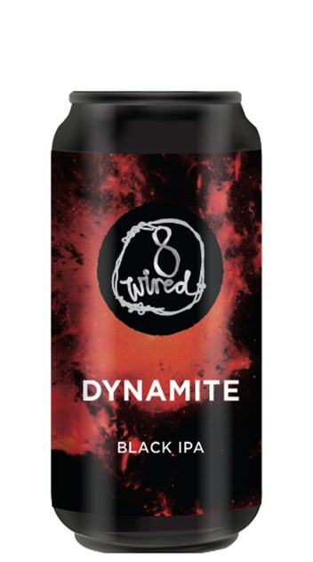  8 Wired Dynamite Black IPA 440ml can