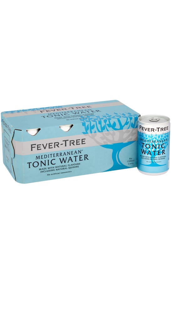 Fever-Tree Premium Mediterranean Tonic Water Cans 8x 150ml pk