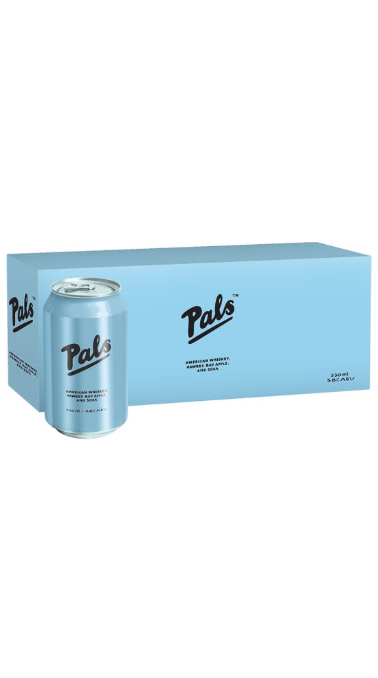 Pals American Whiskey, Hawke's Bay Apple & Soda 10pk 330ml cans