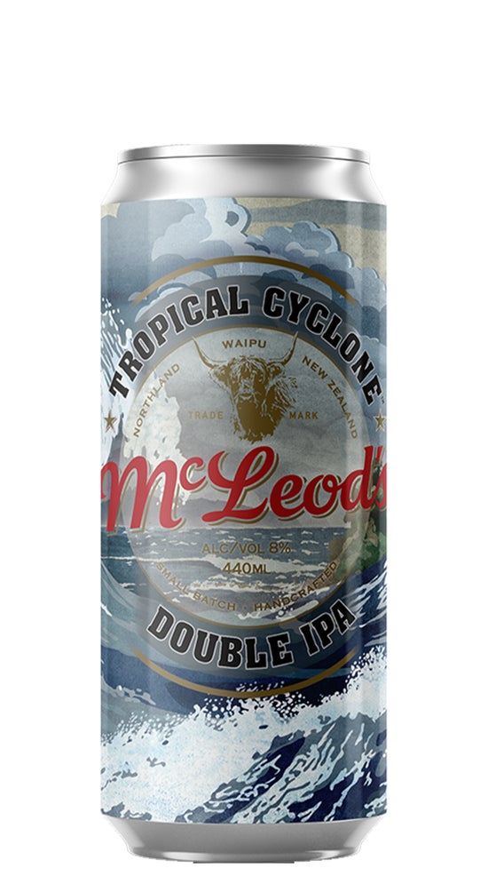 McLeod's Tropical Cyclone Double IPA 440ml can