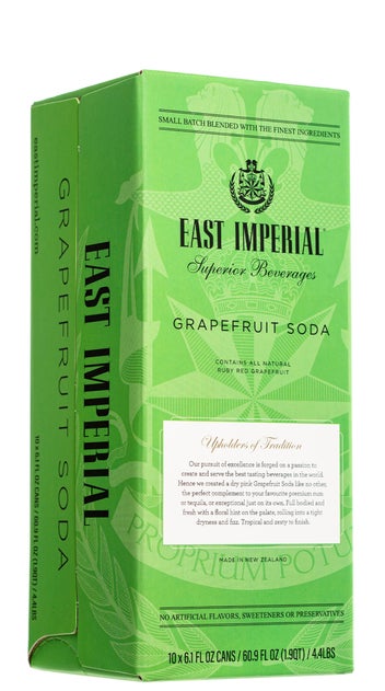  East Imperial Grapefruit Soda 10 pack cans