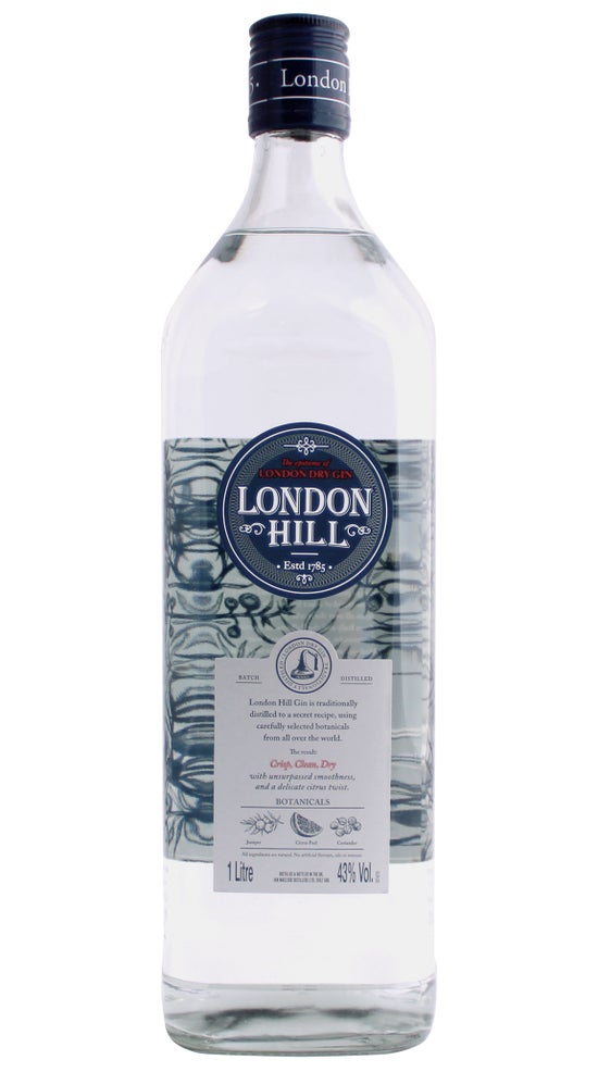 London Hill Dry Gin 1 Litre bottle