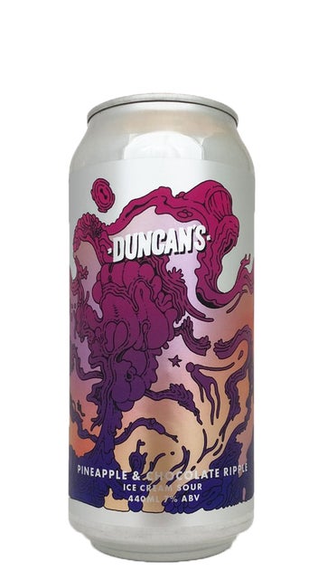  Duncans Pineapple &amp; Chocolate Ripple Ice Cream Sour 440ml can