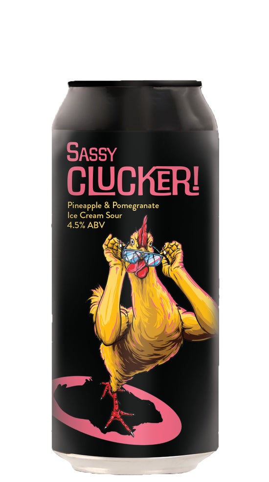 Double Vision Sassy Clucker Pineapple & Pomegranate Ice Cream Sour 440ml can