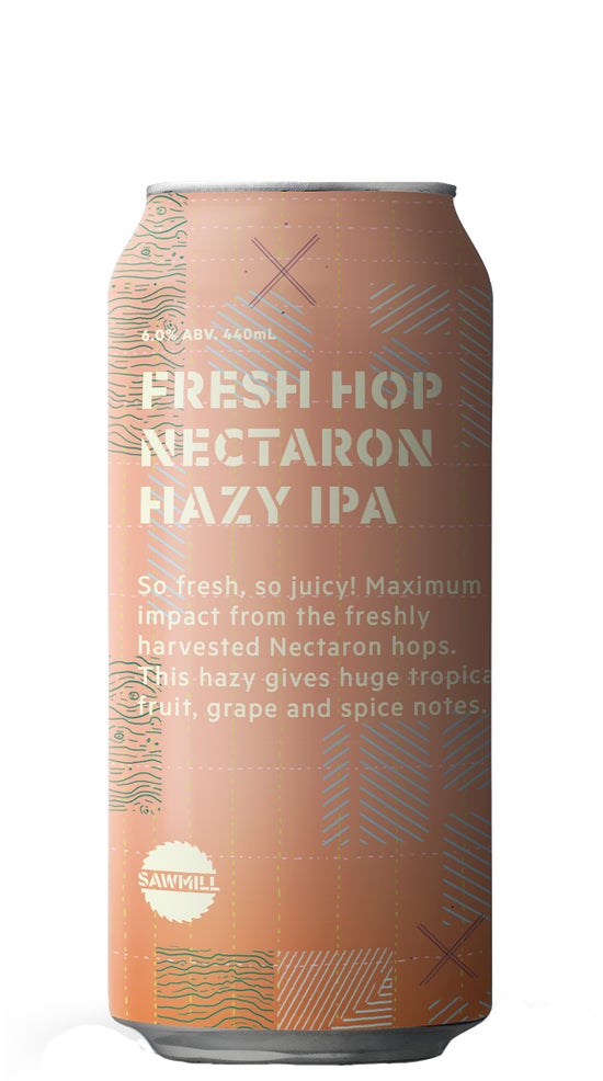 Sawmill Nectaron Fresh Hop Hazy IPA 2022 440ml can