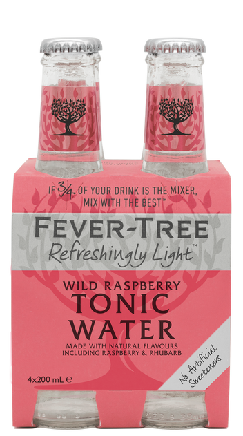  Fever-Tree Refreshingly Light Wild Raspberry Tonic Water 4pk