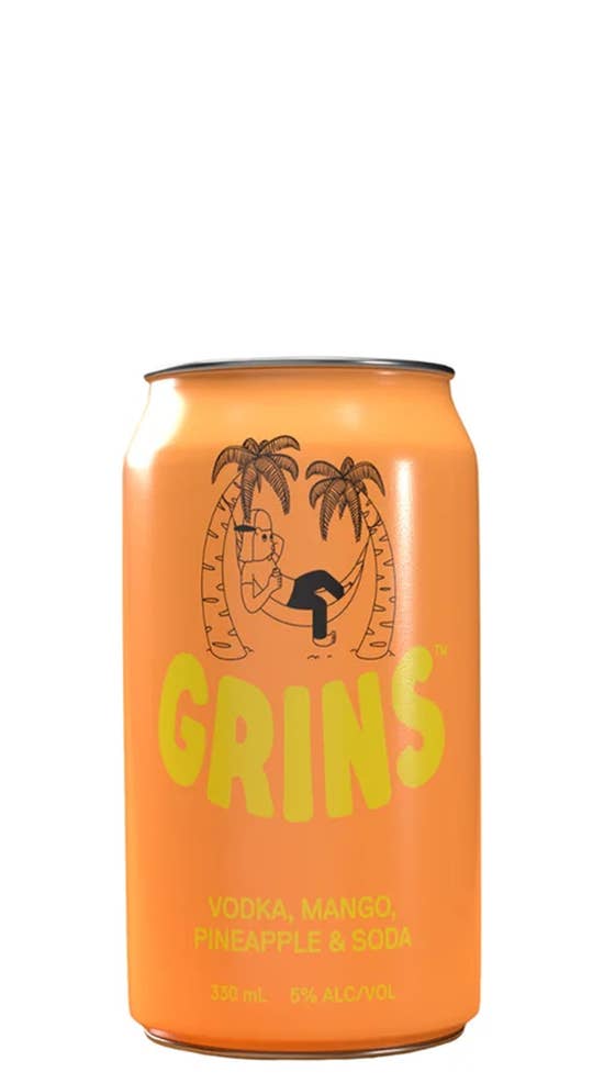 Grins - Vodka Mango Pineapple and Soda 10pk