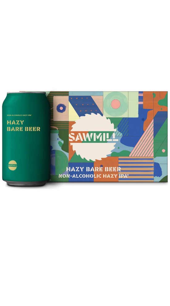 Sawmill Hazy Bare Beer 6 pack cans