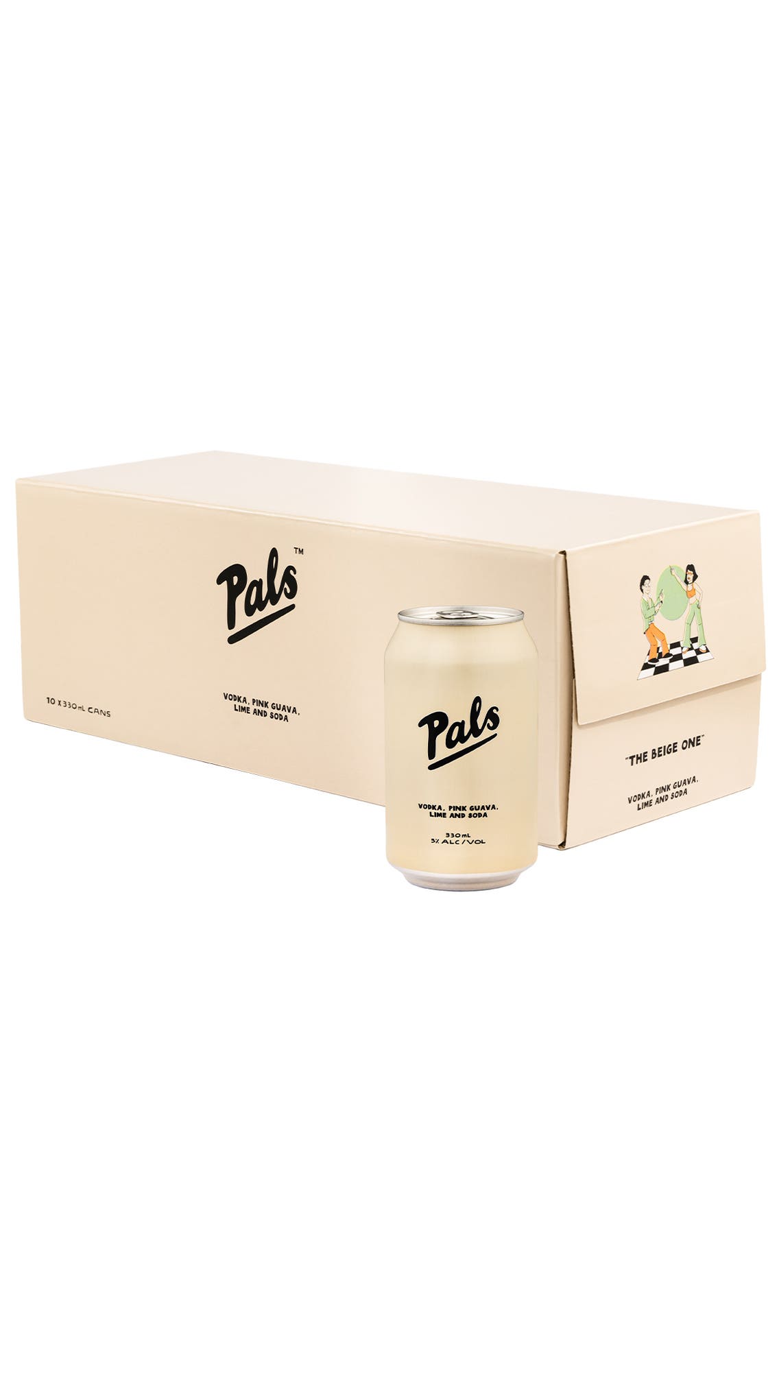 Pals Vodka, Pink Guava, Lime and Soda 10 pack 330ml cans Fine Wine