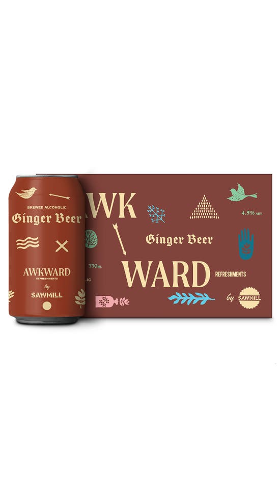 Sawmill Awkward Ginger Beer 6 Pack Can