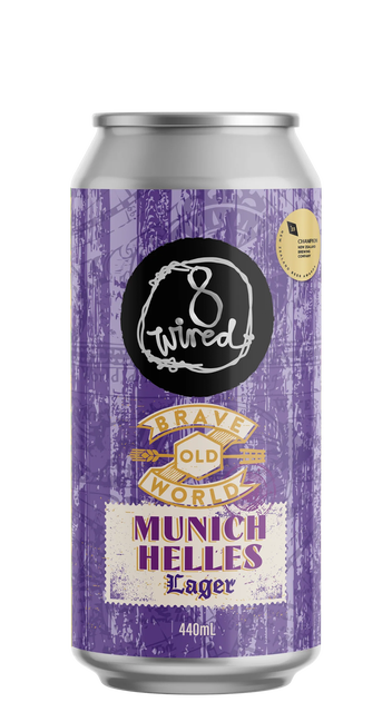  8 Wired Brave Old World - Munich Helles Lager 5.0% 440ml Can