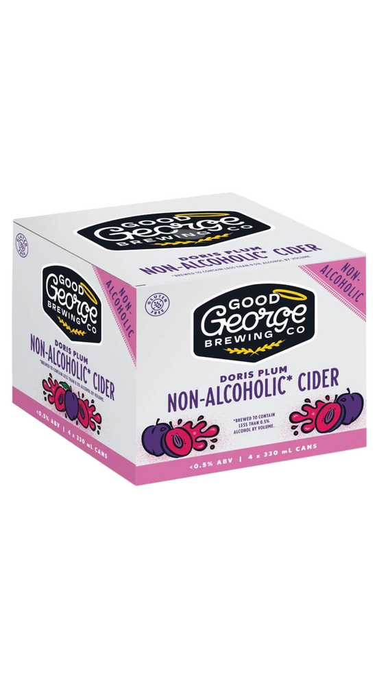 Good George Black Doris Non-Alc Cider 4x330ml Cans