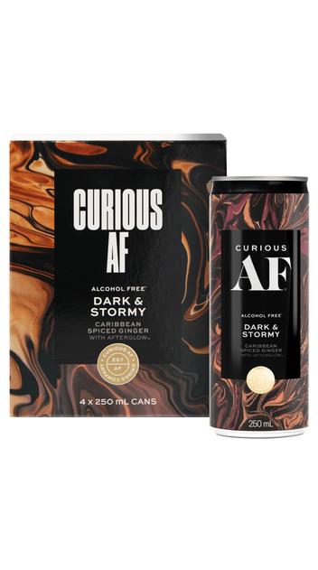  Curious AF Dark &amp; Stormy 4 x 250ml