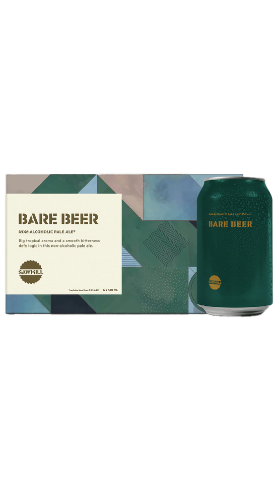 Sawmill Bare Beer Non Alcoholic 6 Pack Cans