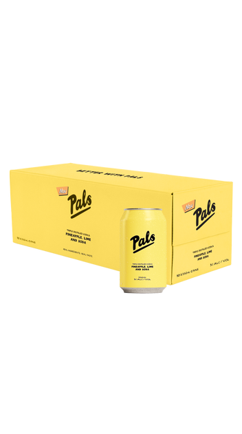  Pals Vodka Pineapple, Lime &amp; Soda 10 Pack 330ml cans