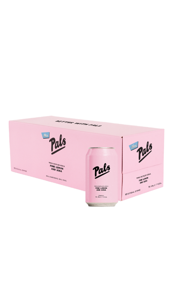 Pals Vodka Pink Lemon & Soda 10 pack 330ml cans
