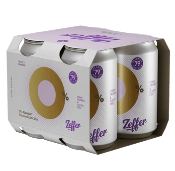  Zeffer 0% Passionfruit Cider 4 pack cans