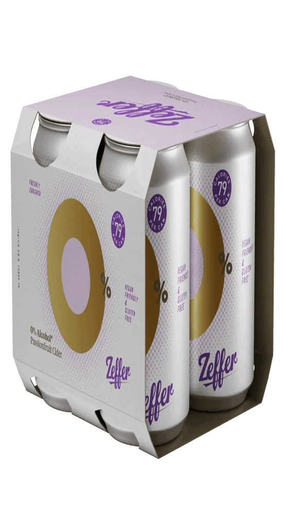 Zeffer 0% Passionfruit Cider 4 pack cans
