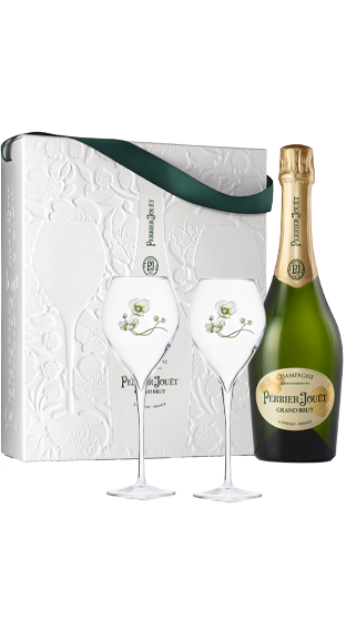 Perrier-Jouet Grand Brut Gift Pack with 2 Flutes